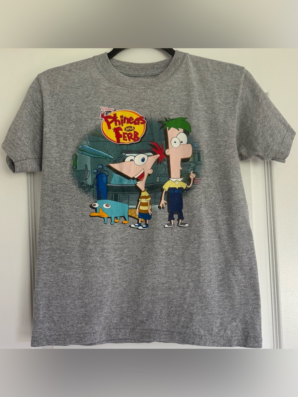 Disney Phineas and Ferb Perry the Platypus Graphic Tee Kids Large 10/12